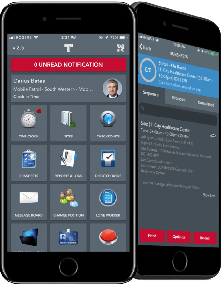 Tracktik mobile application by Trackforce